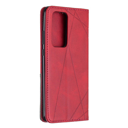 Geometric Pattern Stand Leather Card Holder Case for Huawei P40 Pro