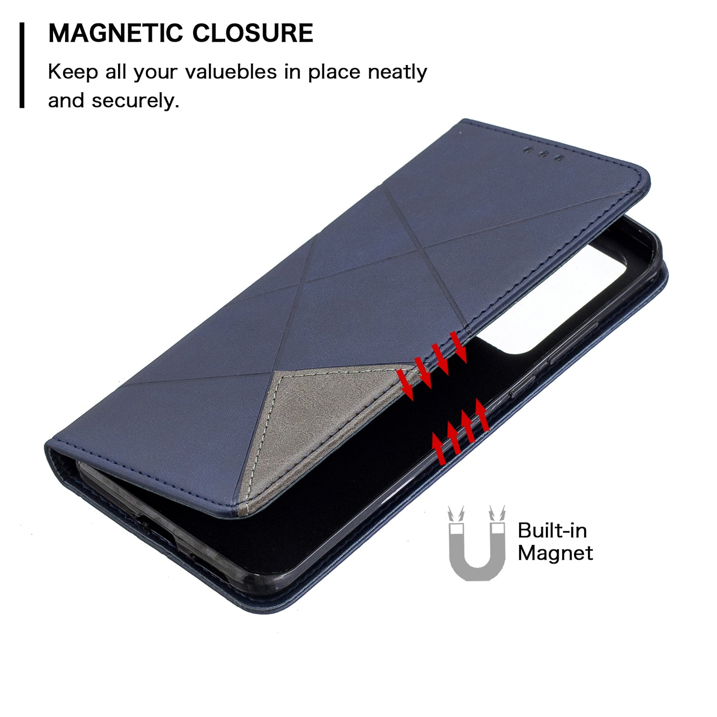 Geometric Pattern Stand Leather Card Holder Case for Huawei P40 Pro