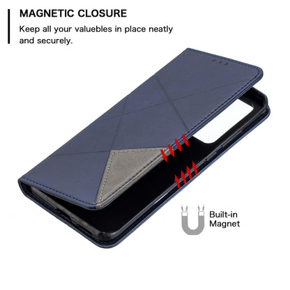 Geometric Pattern Stand Leather Card Holder Case for Huawei P40 Pro