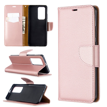 Litchi Skin Wallet Leather Stand Case for Huawei P40 Pro