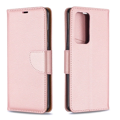 Litchi Skin Wallet Leather Stand Case for Huawei P40 Pro