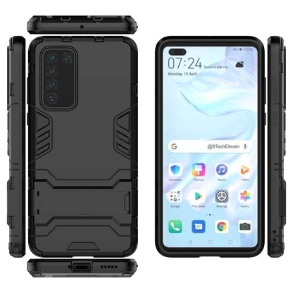 2-in-1 Plastic + TPU Phone Shell with Kickstand Cover for Huawei P40