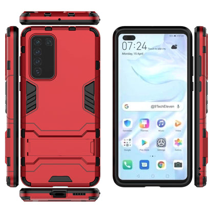 2-in-1 Plastic + TPU Phone Shell with Kickstand Cover for Huawei P40