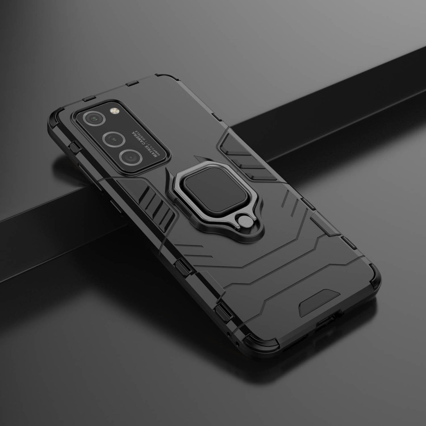 Cool Guard Ring Holder PC TPU Hybrid Cover for Huawei P40 Pro