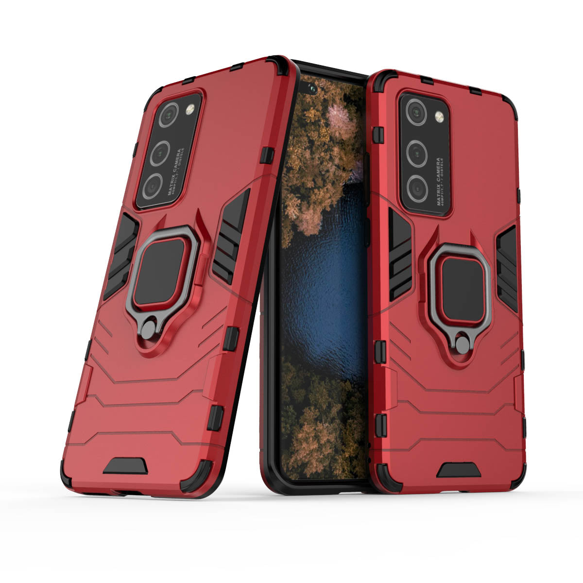 Cool Guard Ring Holder PC TPU Hybrid Cover for Huawei P40 Pro