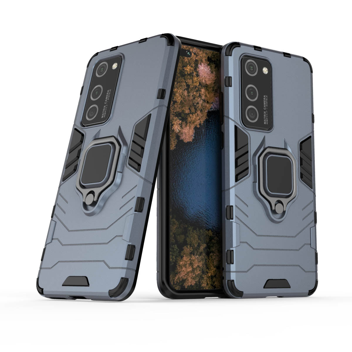 Cool Guard Ring Holder PC TPU Hybrid Cover for Huawei P40 Pro