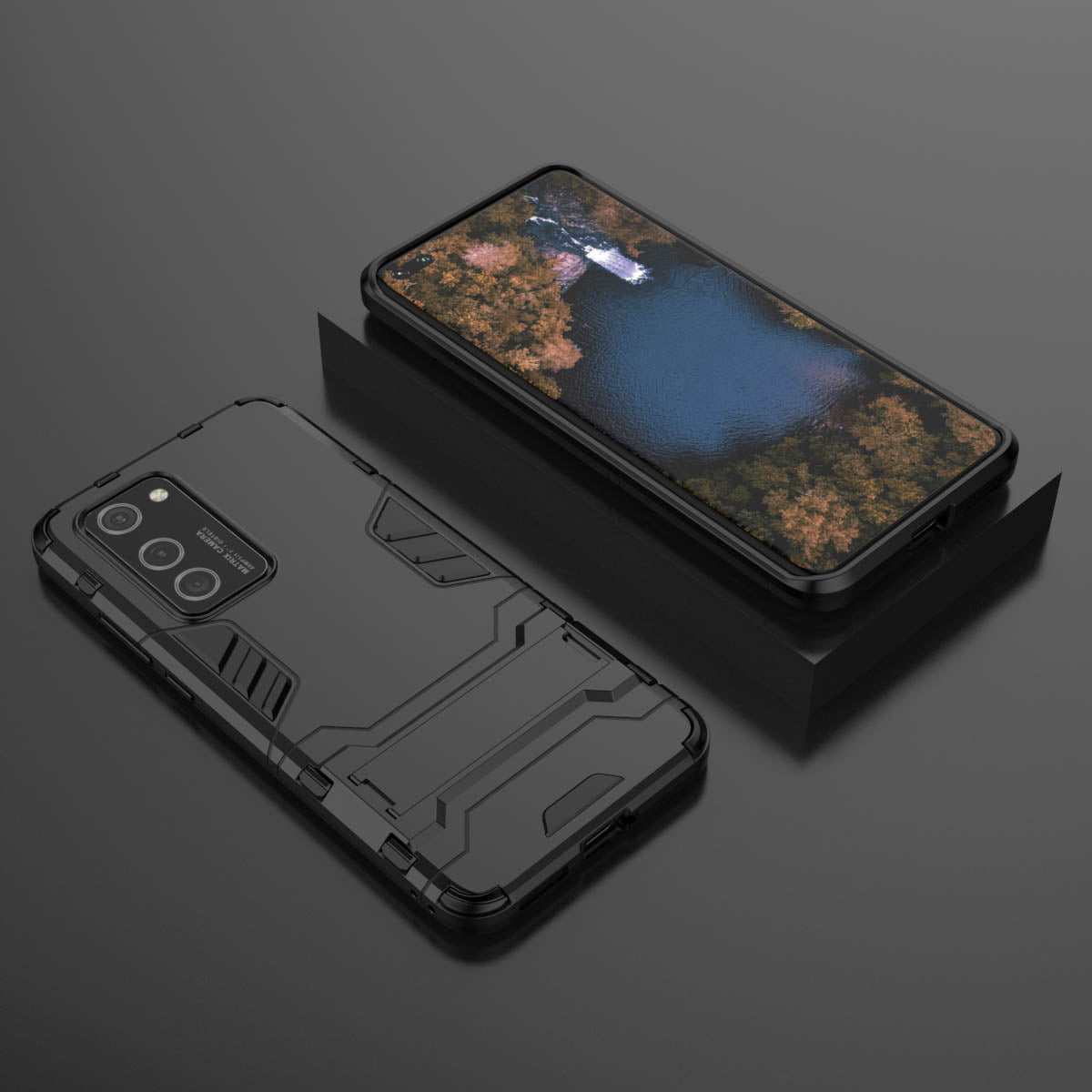 2-in-1 Plastic + TPU Kickstand Phone Shell Cover for Huawei P40 Pro