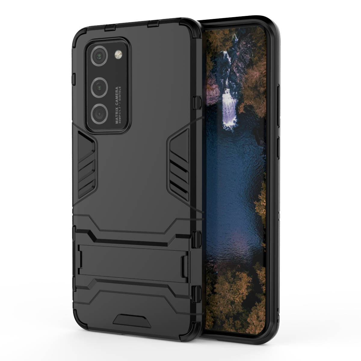 2-in-1 Plastic + TPU Kickstand Phone Shell Cover for Huawei P40 Pro