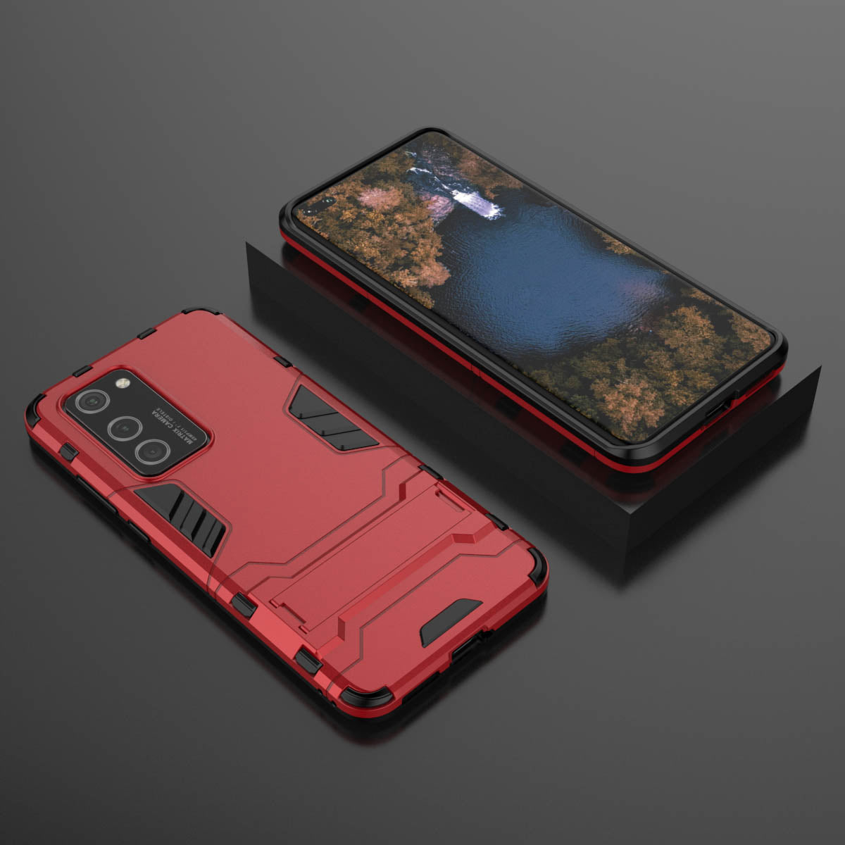 2-in-1 Plastic + TPU Kickstand Phone Shell Cover for Huawei P40 Pro