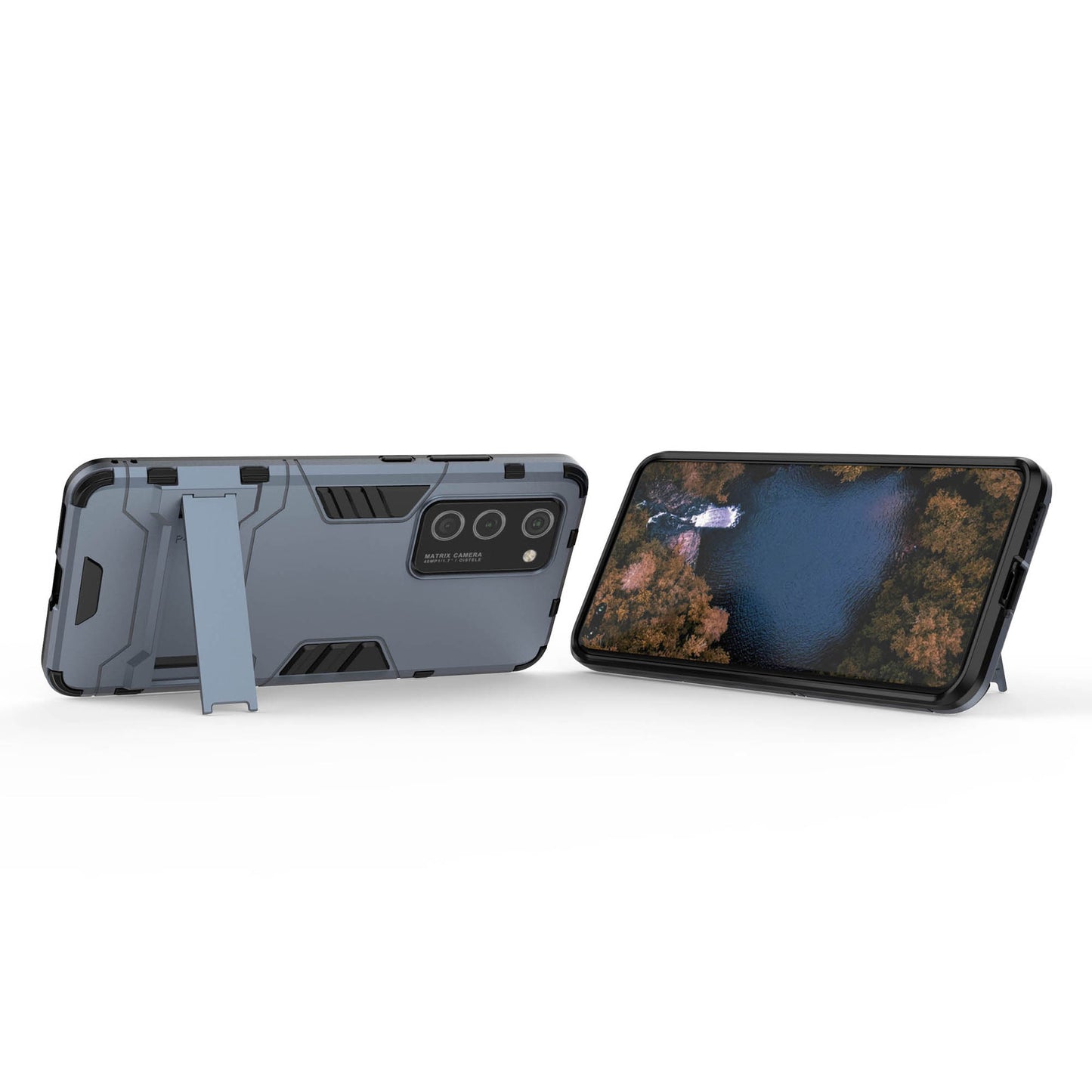 2-in-1 Plastic + TPU Kickstand Phone Shell Cover for Huawei P40 Pro