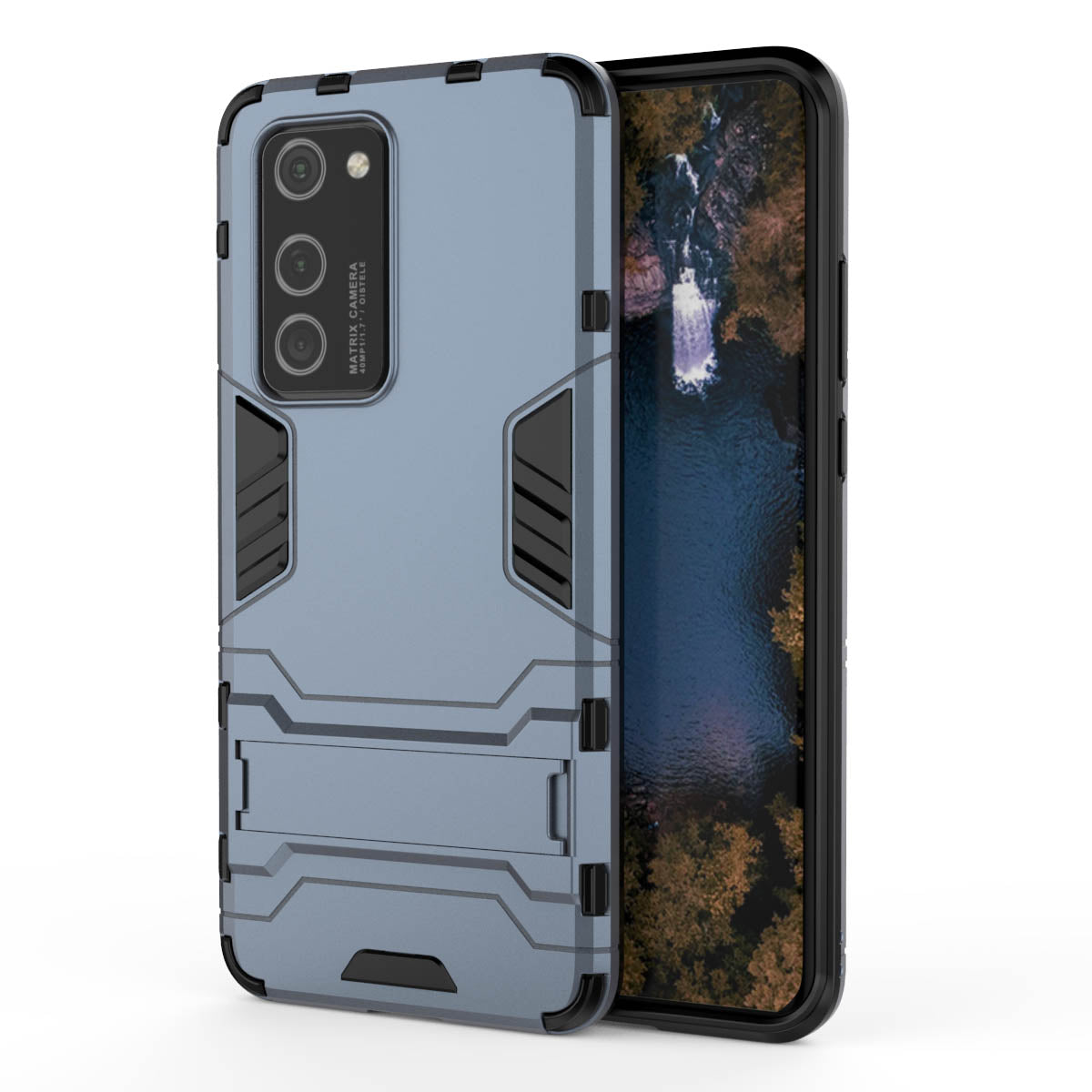 2-in-1 Plastic + TPU Kickstand Phone Shell Cover for Huawei P40 Pro