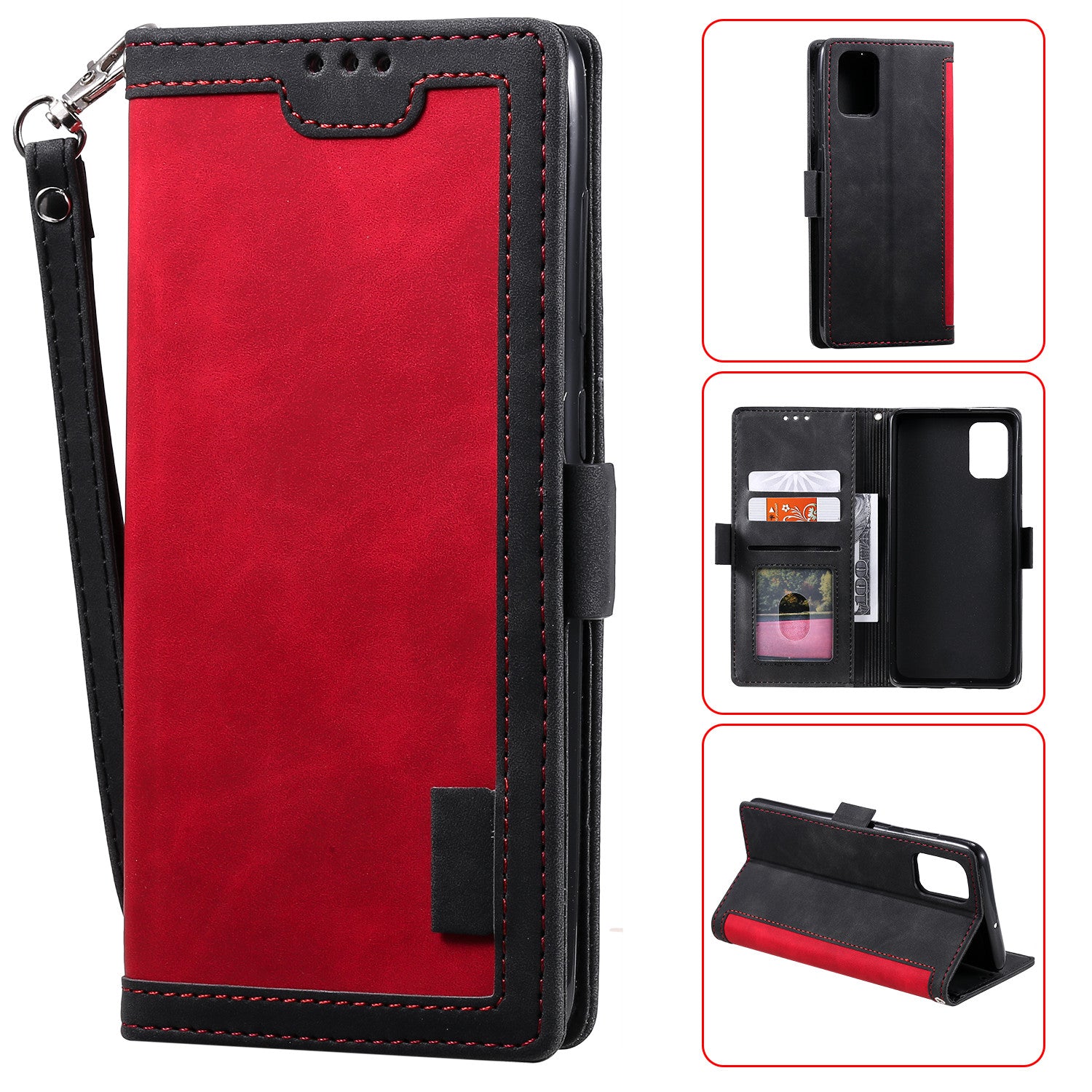 Stylish Retro Splicing Leather Shell for Huawei P40 Pro
