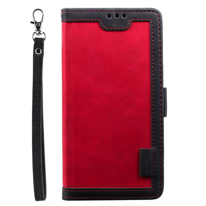 Stylish Retro Splicing Leather Shell for Huawei P40 Pro
