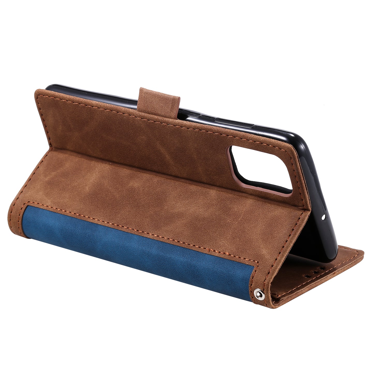 Stylish Retro Splicing Leather Shell for Huawei P40 Pro