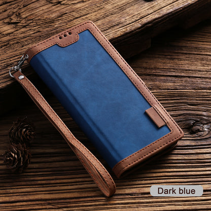 Stylish Retro Splicing Leather Shell for Huawei P40 Pro