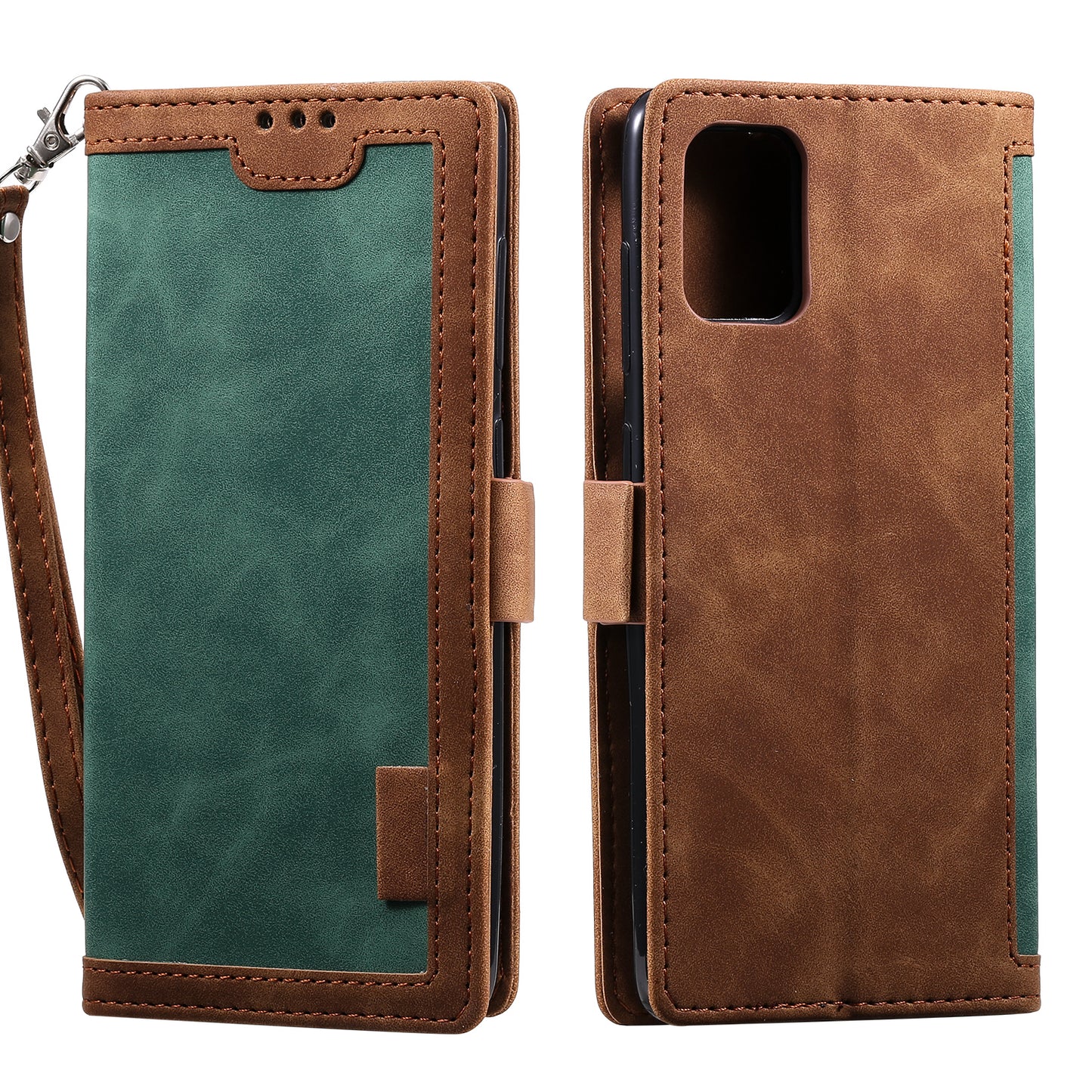 Stylish Retro Splicing Leather Shell for Huawei P40 Pro