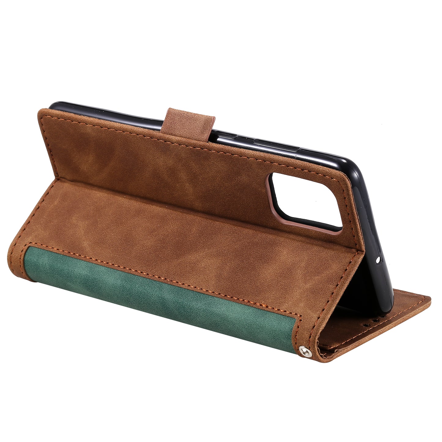 Stylish Retro Splicing Leather Shell for Huawei P40 Pro