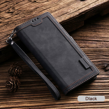 Stylish Retro Splicing Leather Shell for Huawei P40 Pro