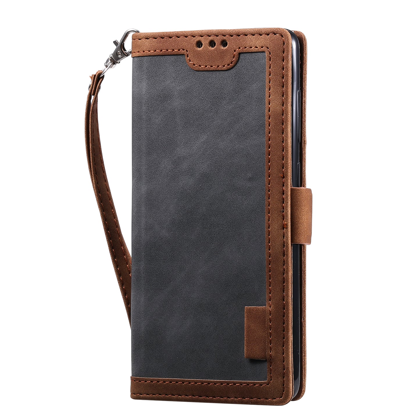 Stylish Retro Splicing Leather Shell for Huawei P40 Pro