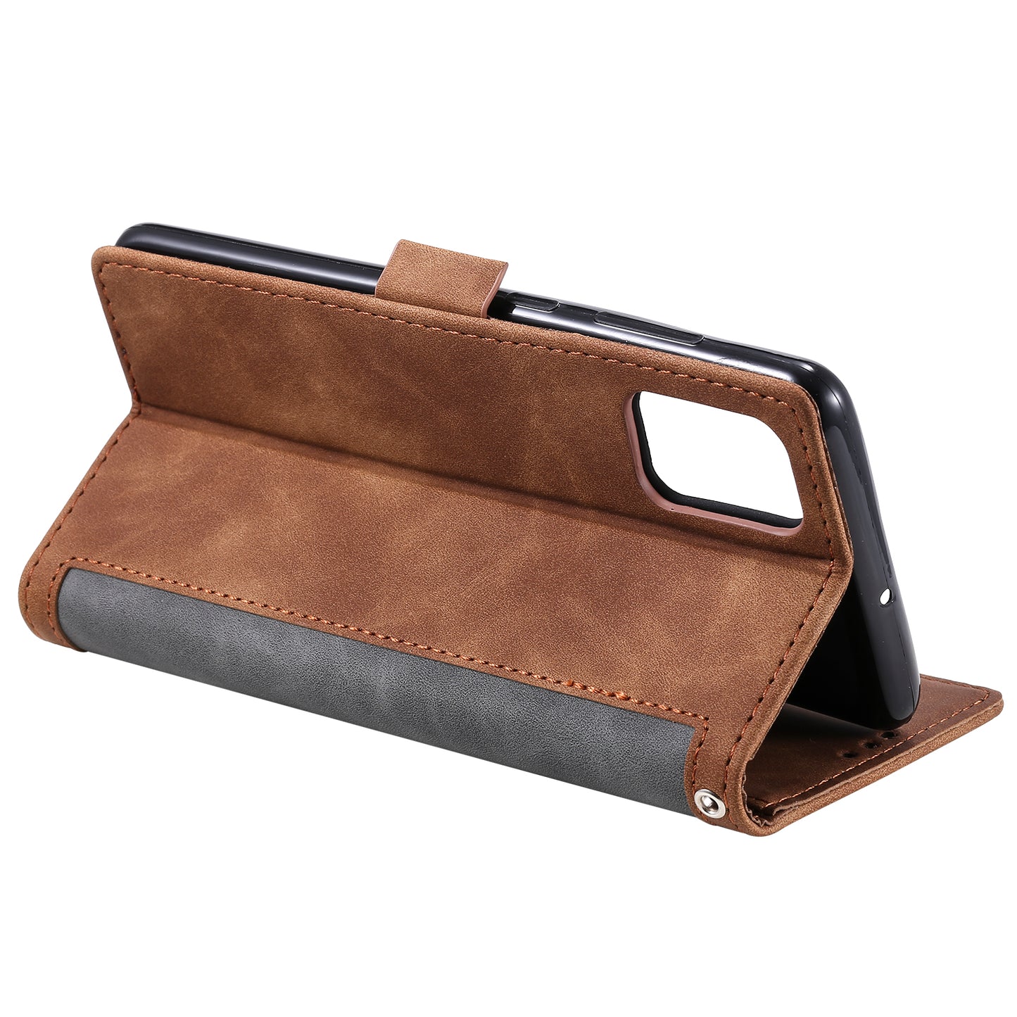 Stylish Retro Splicing Leather Shell for Huawei P40 Pro