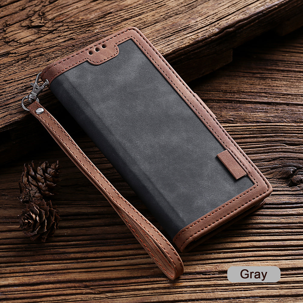 Stylish Retro Splicing Leather Shell for Huawei P40 Pro