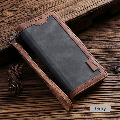 Stylish Retro Splicing Leather Shell for Huawei P40 Pro
