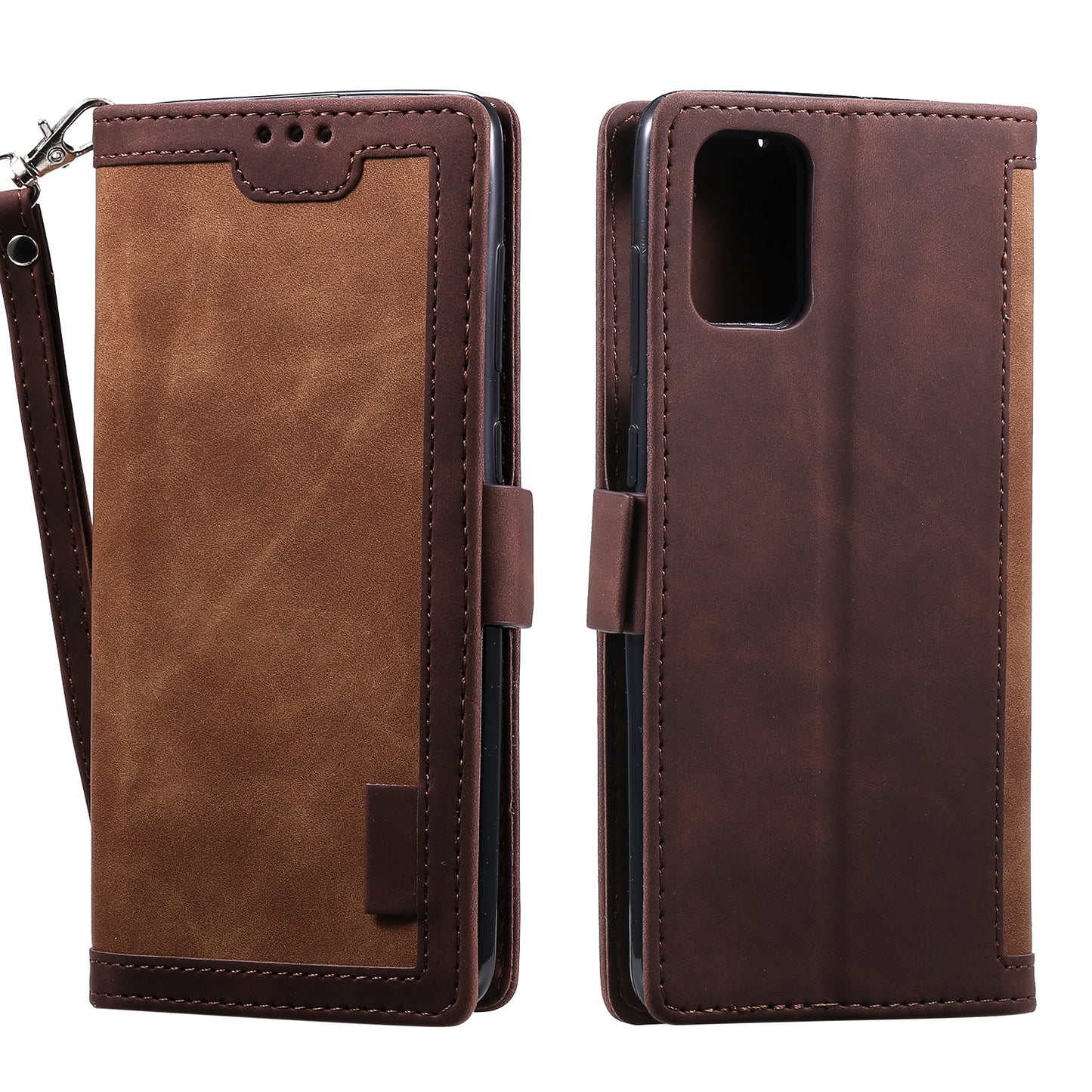 Stylish Retro Splicing Leather Shell for Huawei P40 Pro