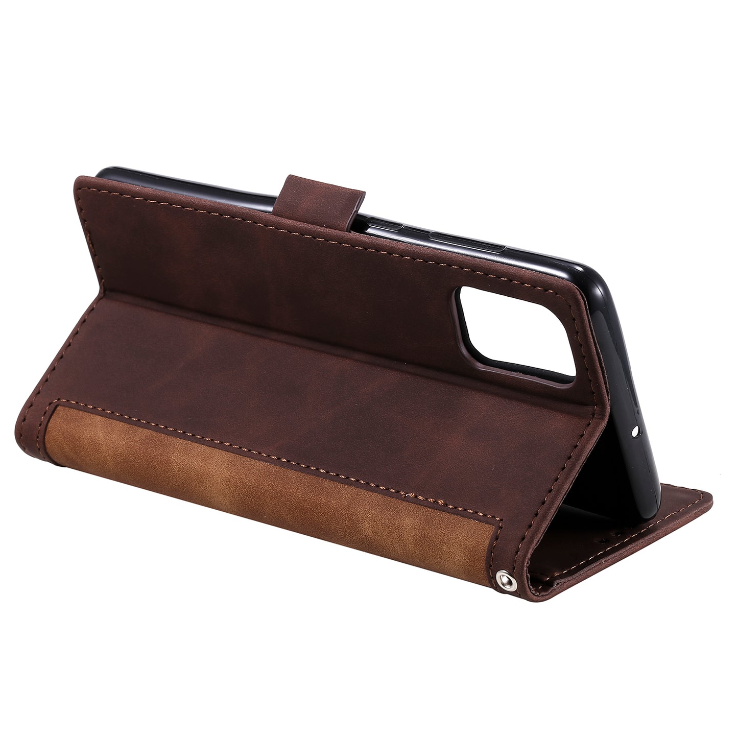 Stylish Retro Splicing Leather Shell for Huawei P40 Pro