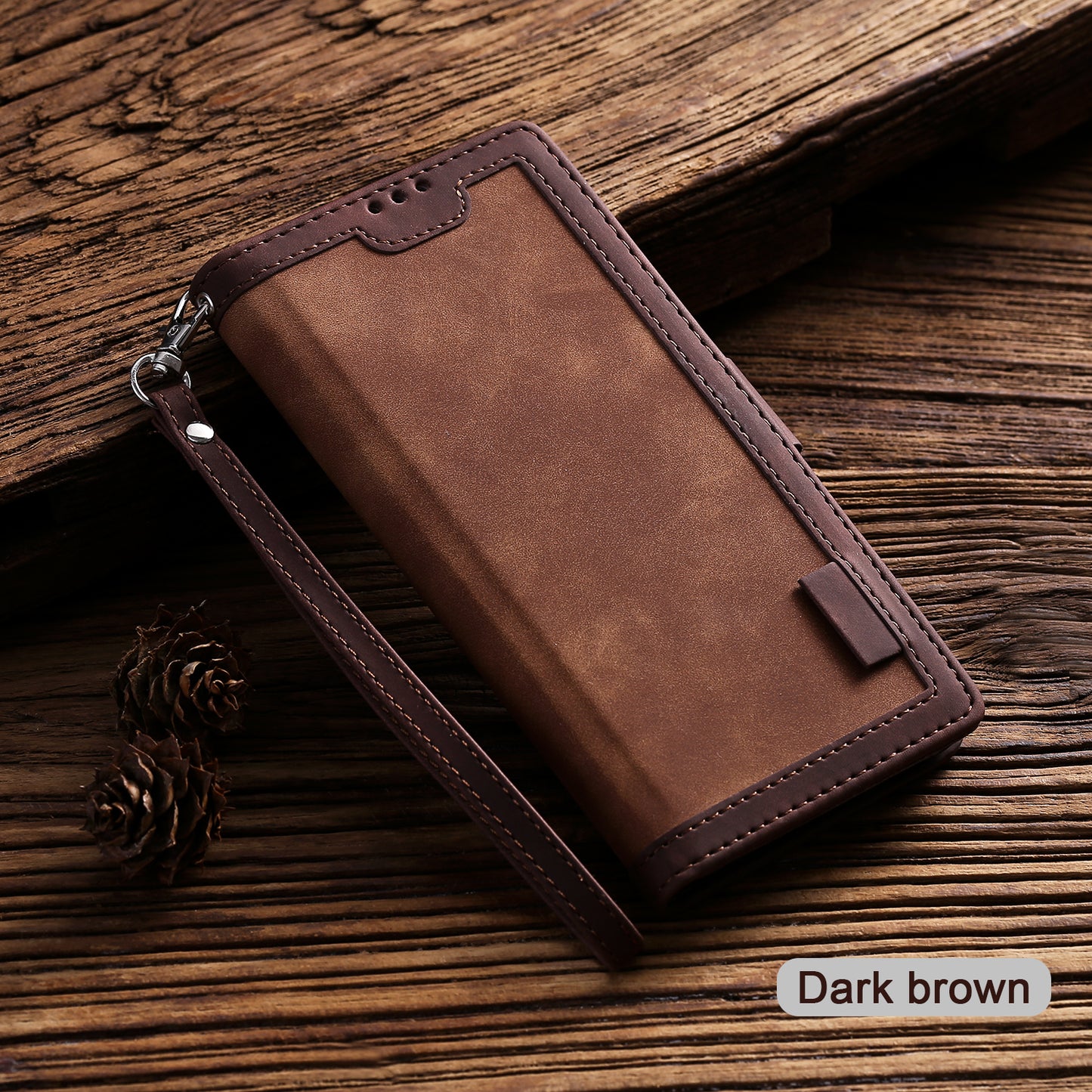 Stylish Retro Splicing Leather Shell for Huawei P40 Pro
