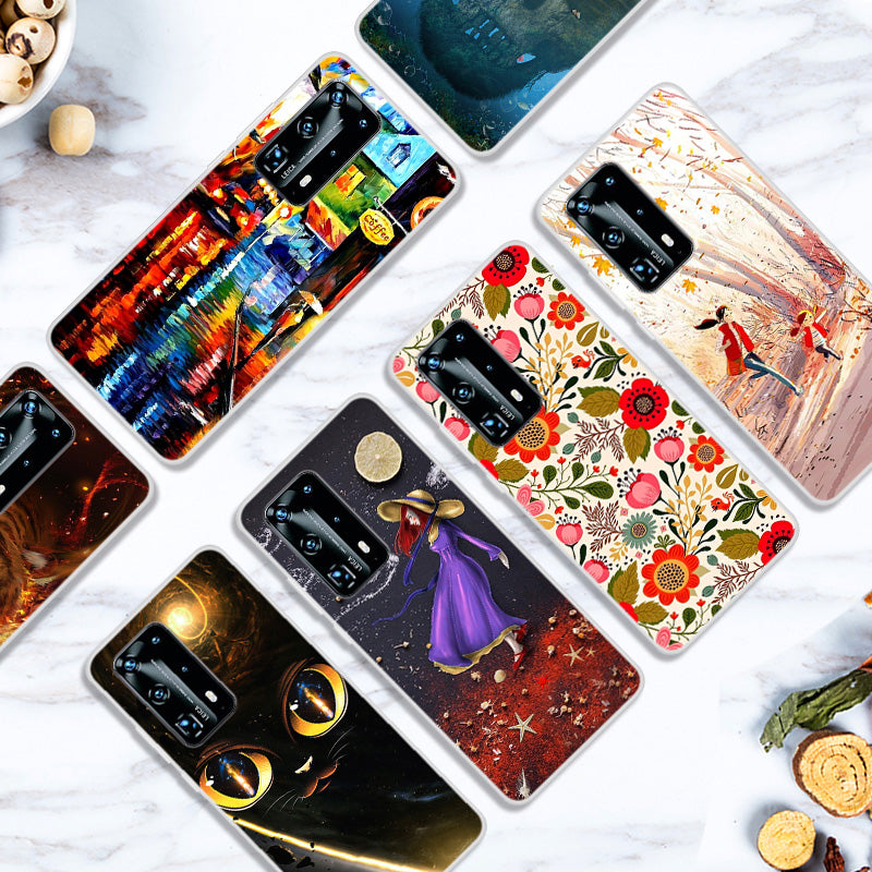 Pattern Printing TPU Back Case for Huawei P40 Pro