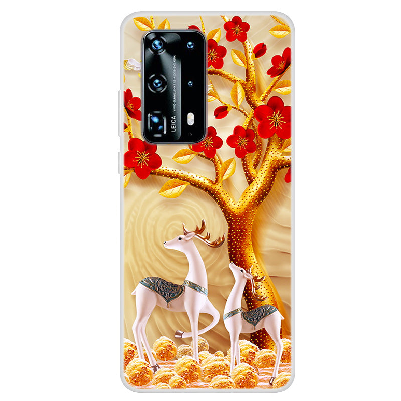Pattern Printing TPU Back Case for Huawei P40 Pro