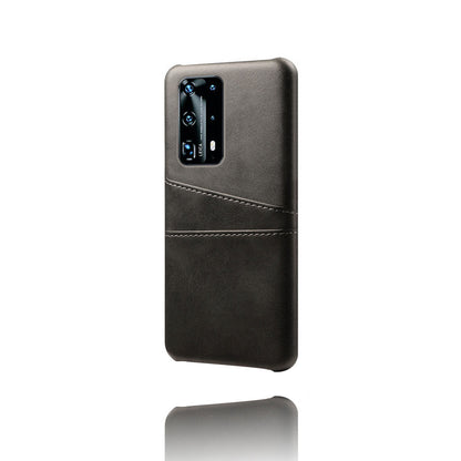 With Dual Card Slots PU Leather Coated PC Shell for Huawei P40 Pro
