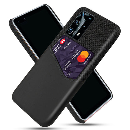 Cloth + PU Leather Coated PC Protection Case with Card Slot for Huawei P40 Pro