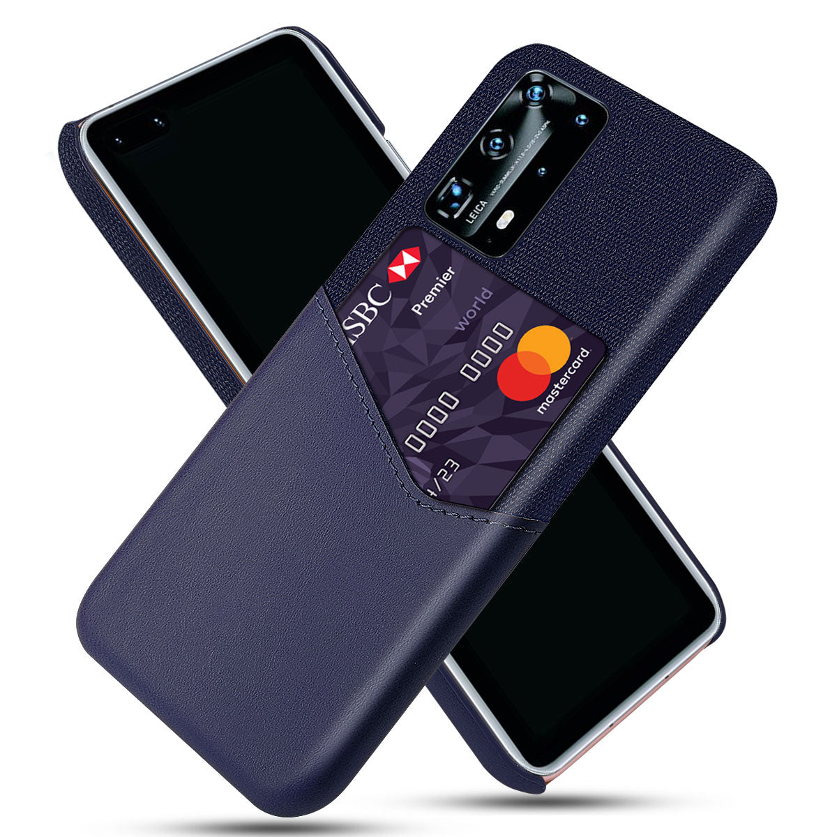 Cloth + PU Leather Coated PC Protection Case with Card Slot for Huawei P40 Pro