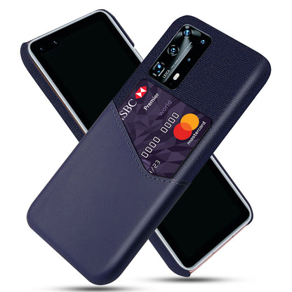 Cloth + PU Leather Coated PC Protection Case with Card Slot for Huawei P40 Pro