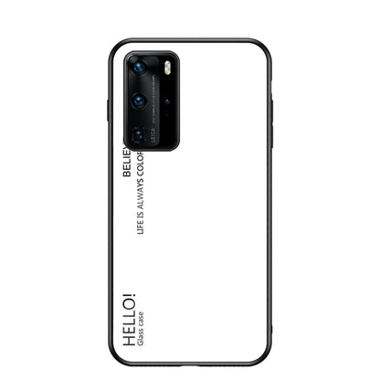 Gradient Color Tempered Glass + PC + TPU Hybrid Case for Huawei P40 Pro