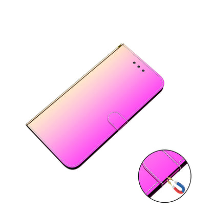 Mirror Surface Leather Wallet Cover with Strap Case for Huawei P40 Pro