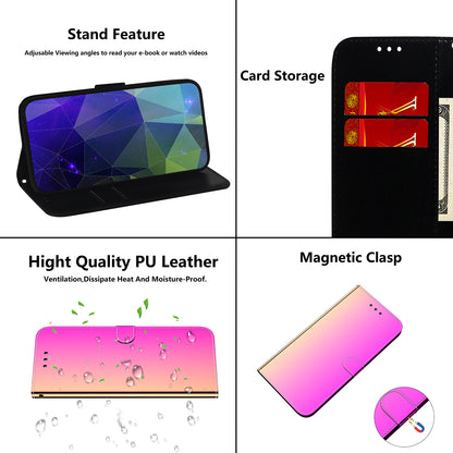 Mirror Surface Leather Wallet Cover with Strap Case for Huawei P40 Pro
