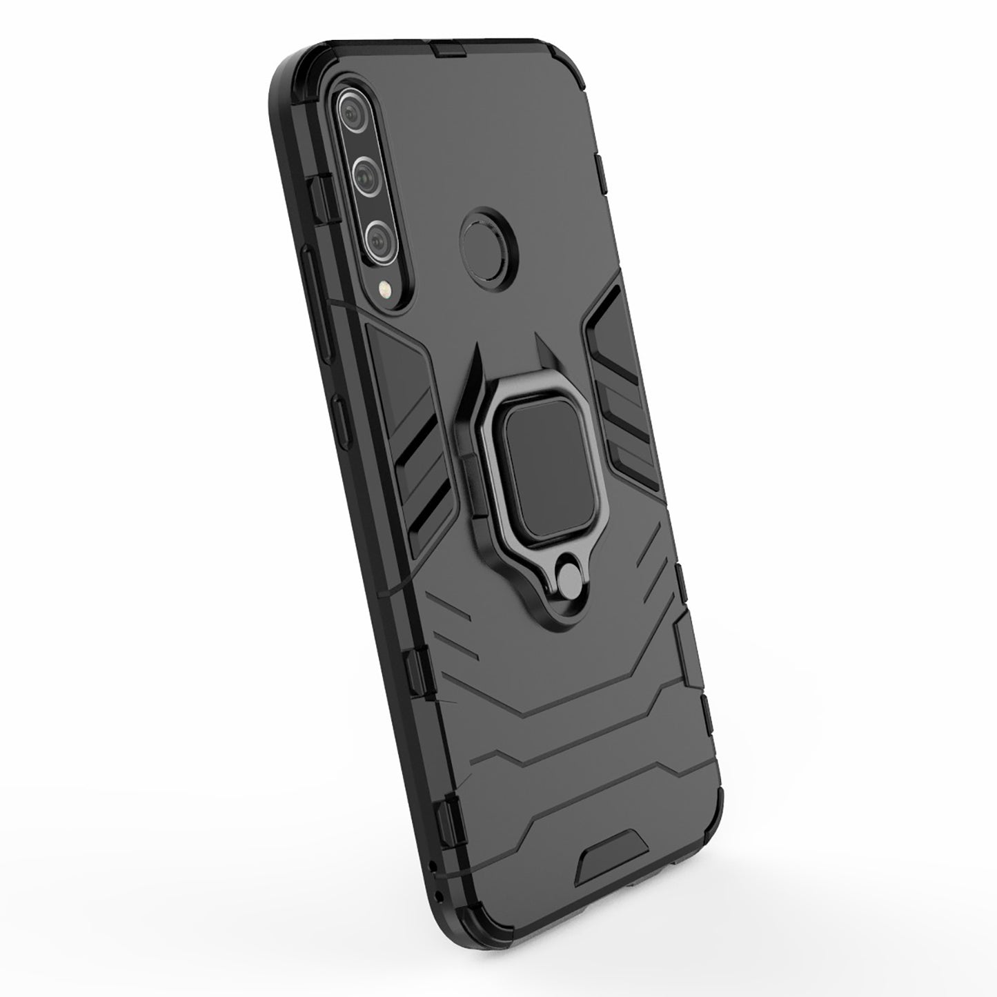 Ring Holder Kickstand PC + TPU Cell Phone Cover for Huawei Y7p/P40 lite E/Honor 9C