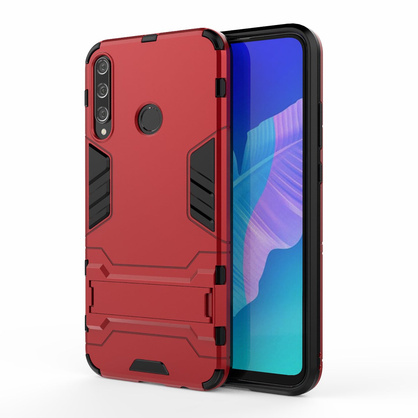 2 in 1 Hybrid PC + TPU Phone Case with Kickstand for Huawei P40 lite E/Honor 9C/Y7p