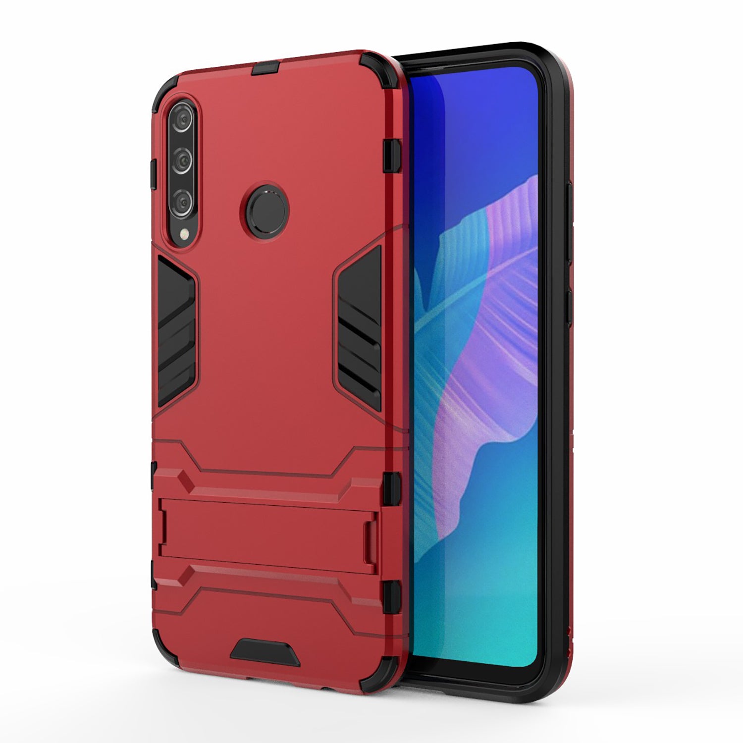 2 in 1 Hybrid PC + TPU Phone Case with Kickstand for Huawei P40 lite E/Honor 9C/Y7p