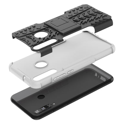 Cool Tyre Style PC + TPU Hybrid Phone Cover with Kickstand for Huawei P40 lite E/Y7p/Honor 9C