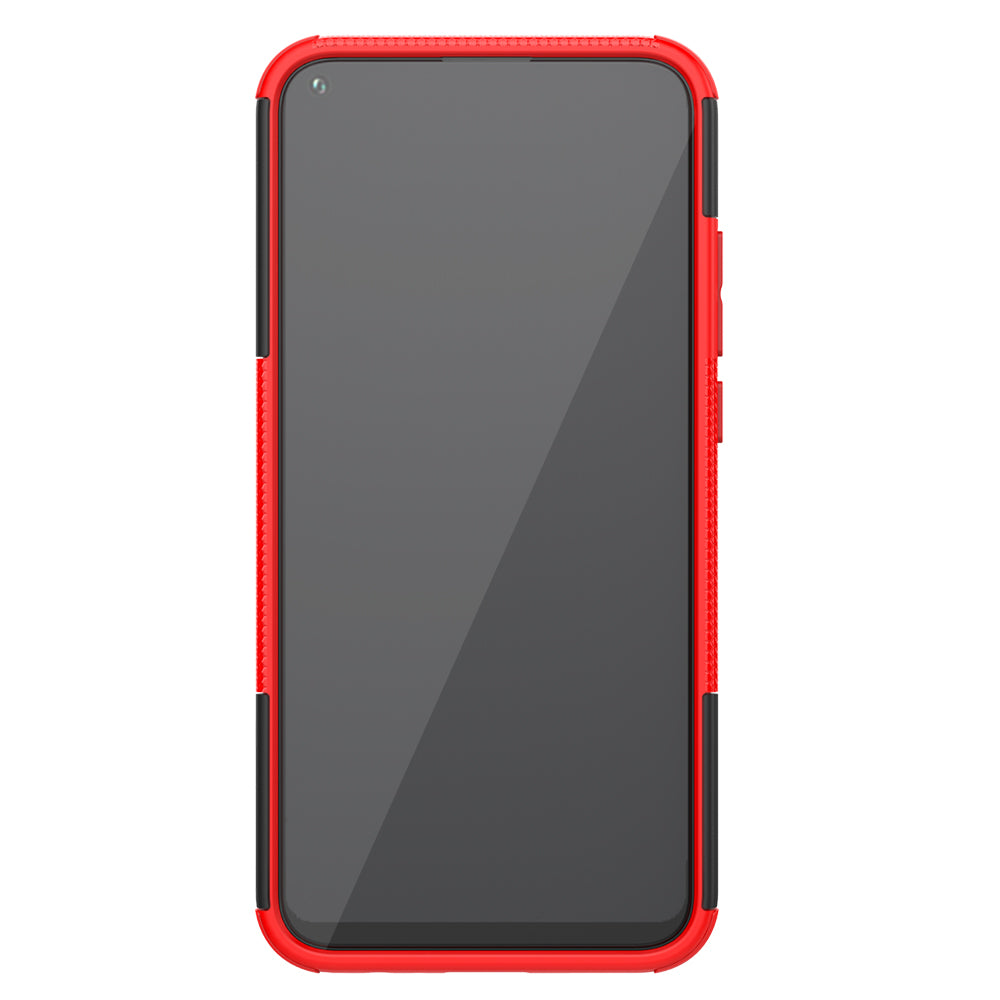 Cool Tyre Style PC + TPU Hybrid Phone Cover with Kickstand for Huawei P40 lite E/Y7p/Honor 9C