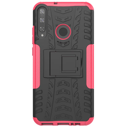Cool Tyre Style PC + TPU Hybrid Phone Cover with Kickstand for Huawei P40 lite E/Y7p/Honor 9C
