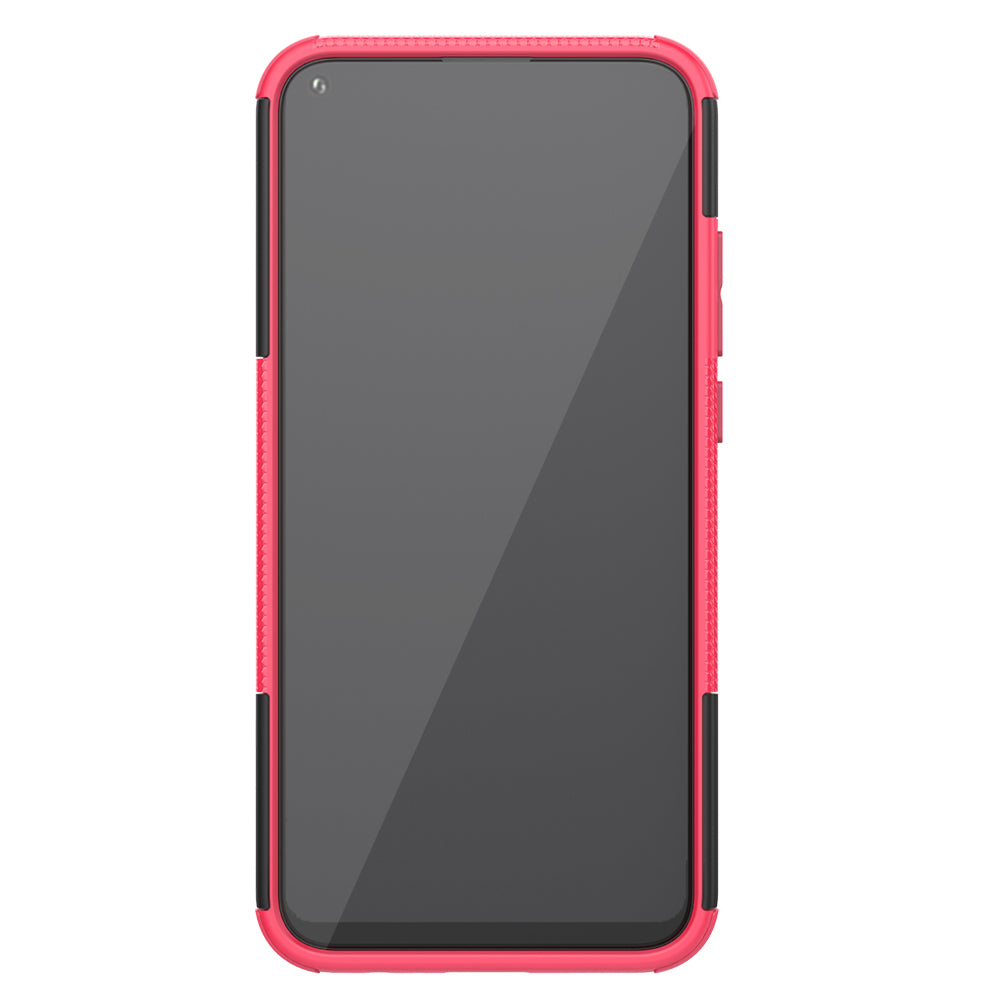 Cool Tyre Style PC + TPU Hybrid Phone Cover with Kickstand for Huawei P40 lite E/Y7p/Honor 9C