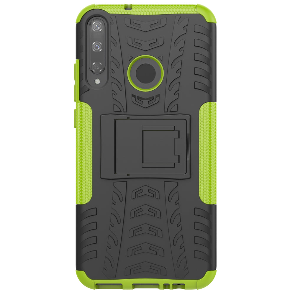 Cool Tyre Style PC + TPU Hybrid Phone Cover with Kickstand for Huawei P40 lite E/Y7p/Honor 9C