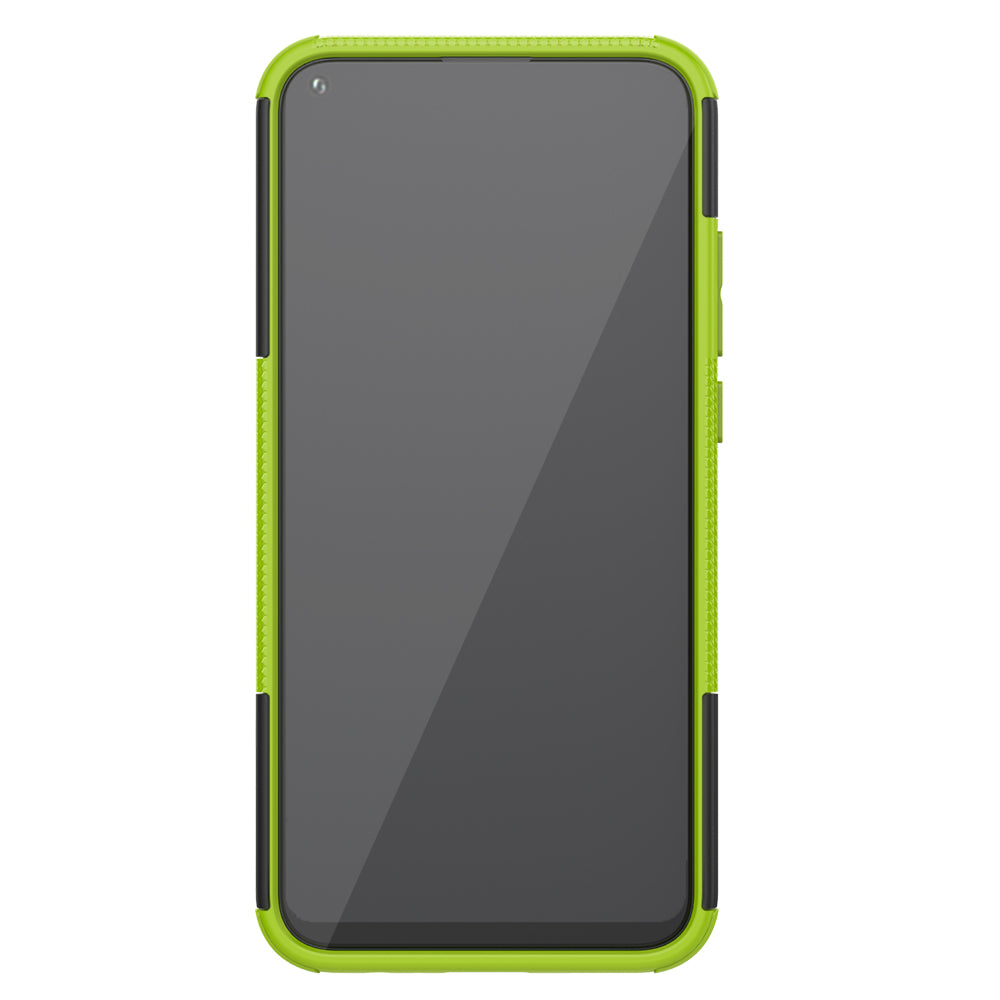 Cool Tyre Style PC + TPU Hybrid Phone Cover with Kickstand for Huawei P40 lite E/Y7p/Honor 9C