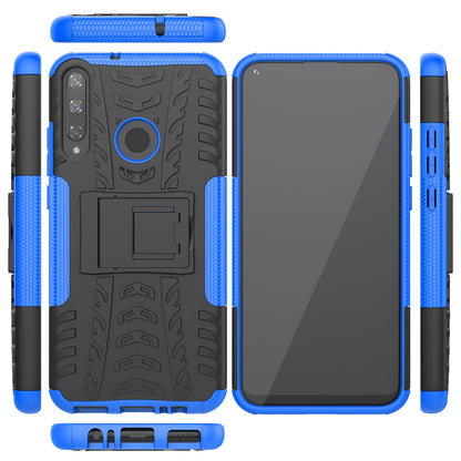Cool Tyre Style PC + TPU Hybrid Phone Cover with Kickstand for Huawei P40 lite E/Y7p/Honor 9C