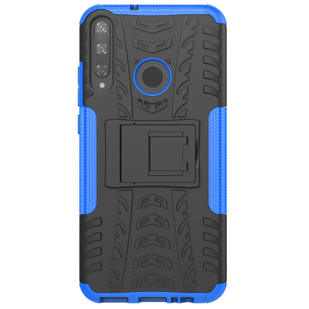 Cool Tyre Style PC + TPU Hybrid Phone Cover with Kickstand for Huawei P40 lite E/Y7p/Honor 9C
