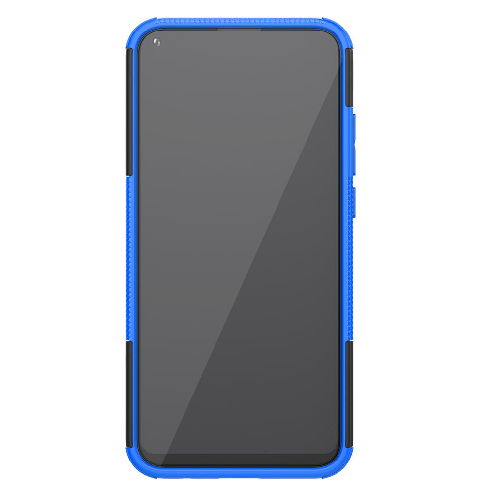 Cool Tyre Style PC + TPU Hybrid Phone Cover with Kickstand for Huawei P40 lite E/Y7p/Honor 9C